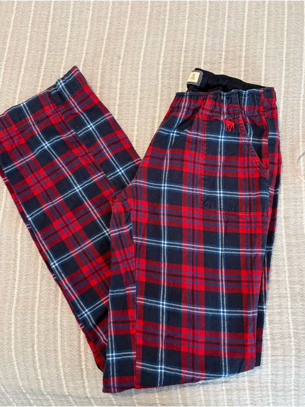 Abercrombie & Fitch Red and Navy Plaid flannel lounge pants